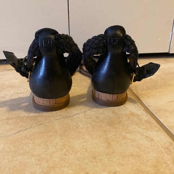 SPERRY TOP SIDER ISHA BLACK WOVEN SANDALS SZ 8 - Picture 6 of 9